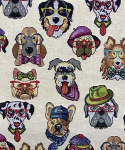 Dogs Multi Tapestry Fabric