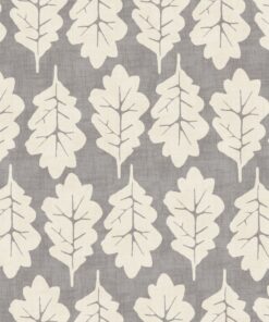 Oak Leaf Pewter Fabric