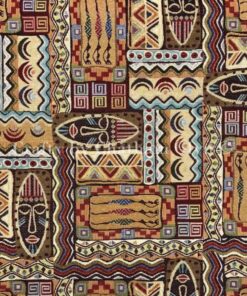 Kenya Brown Tapestry Fabric