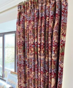 Alternative view of Strawberry Thief Wine Tapestry Fabric