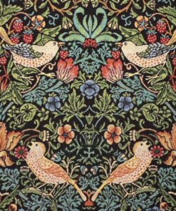 Strawberry Thief Black Tapestry Fabric
