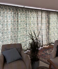 Wilderwood Teal/ Spice Fabric - Image 4