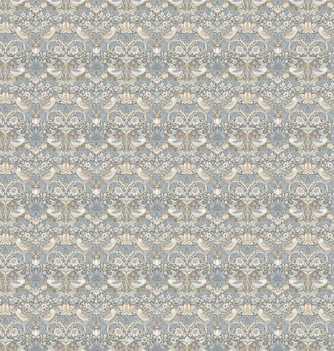 Strawberry Thief Slate Blush Fabric