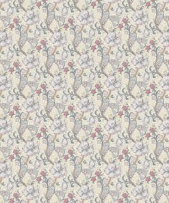 Golden Lily Dove Plum Fabric