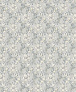 Golden Lily Slate Dove Fabric