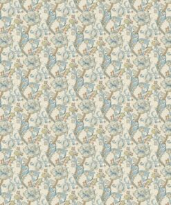 Golden Lily Linen Teal Fabric