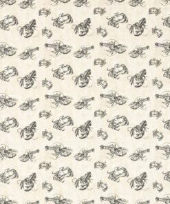 Shellfish Charcoal Fabric
