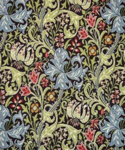 Golden Lily Ebony Tapestry Fabric