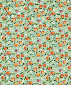 Orange Blossom Jade Fabric